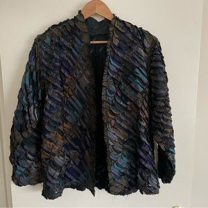 Tim Harding Shirred Silk Art Jacket size S
